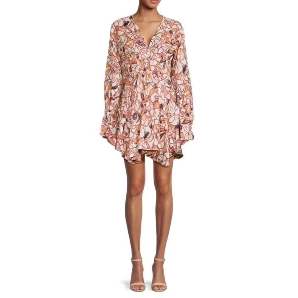 A.L.C. Salina Floral Linen Mini Dress NWOT Size 12